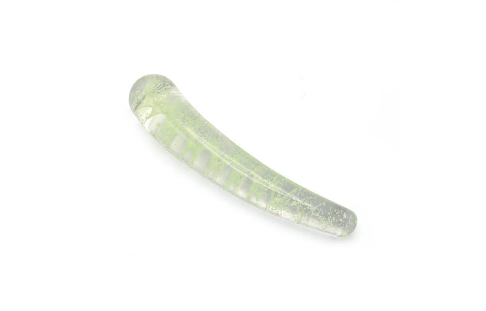 Glass Dildo Curve 15 cm Glow in the Dark - Kiotos Glass