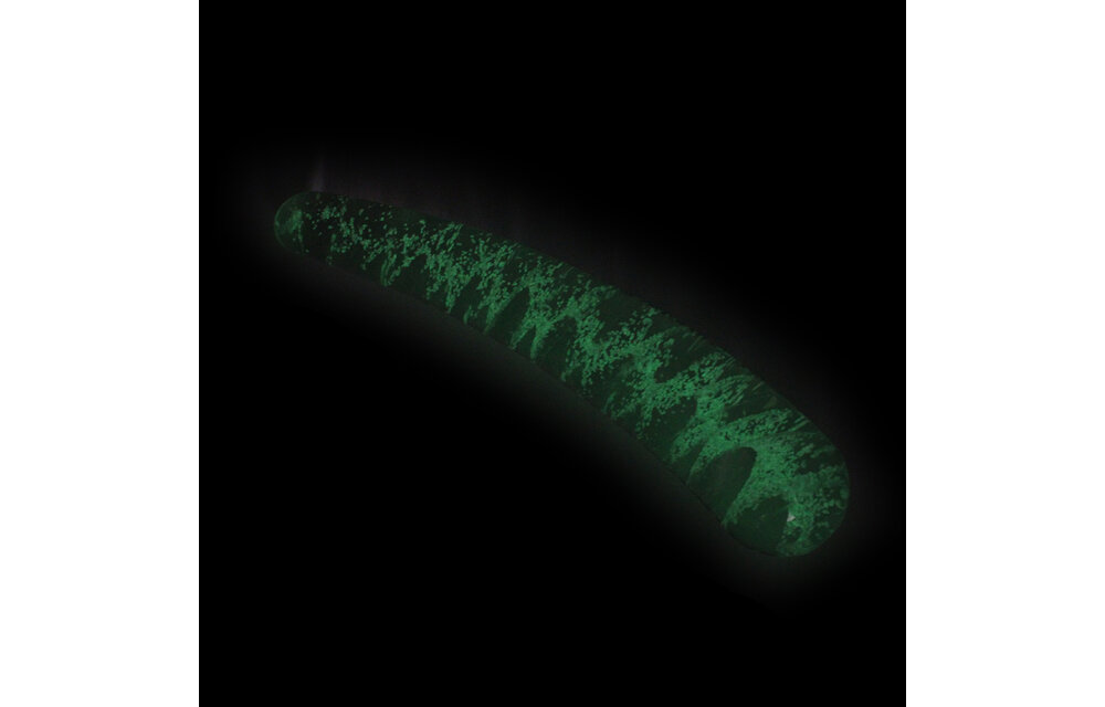 Glazen Dildo Curve 15 cm Glow in the Dark - Kiotos Glass