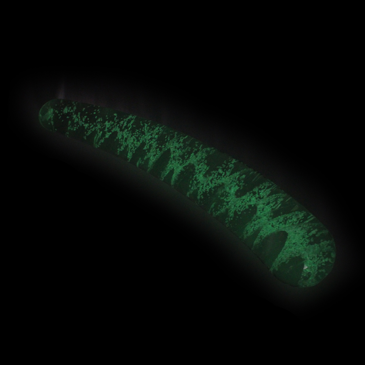 Glass Dildo Curve 15 cm Glow in the Dark - Kiotos Glass