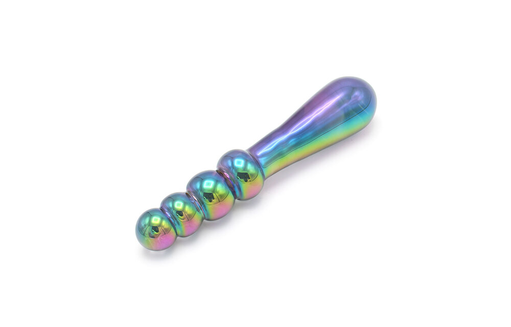 Glass Dildo Beads Rainbow 18 cm – Handmade & Colourful