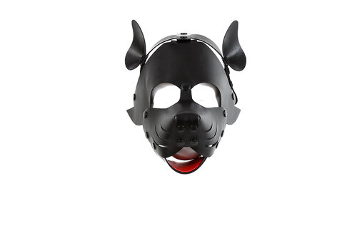 BDSM-Puppy-Maske aus PU-Leder | Bequem & verführerisch Schwarz