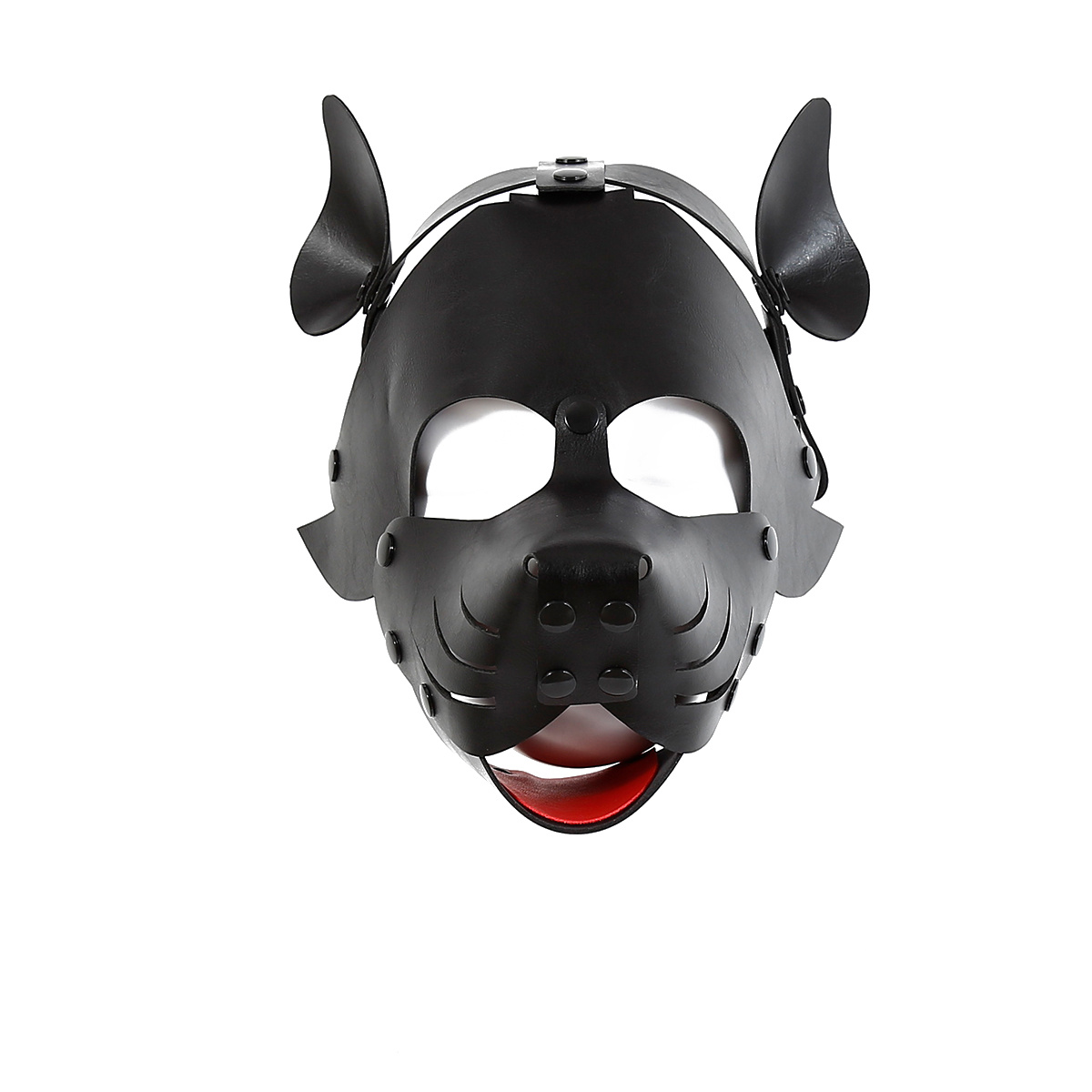 BDSM-Puppy-Maske aus PU-Leder | Bequem & verführerisch Schwarz