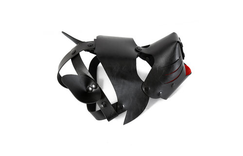 BDSM-Puppy-Maske aus PU-Leder | Bequem & verführerisch Schwarz