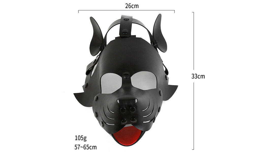 BDSM Puppy Mask PU Leather | Comfortable & Seductive Black