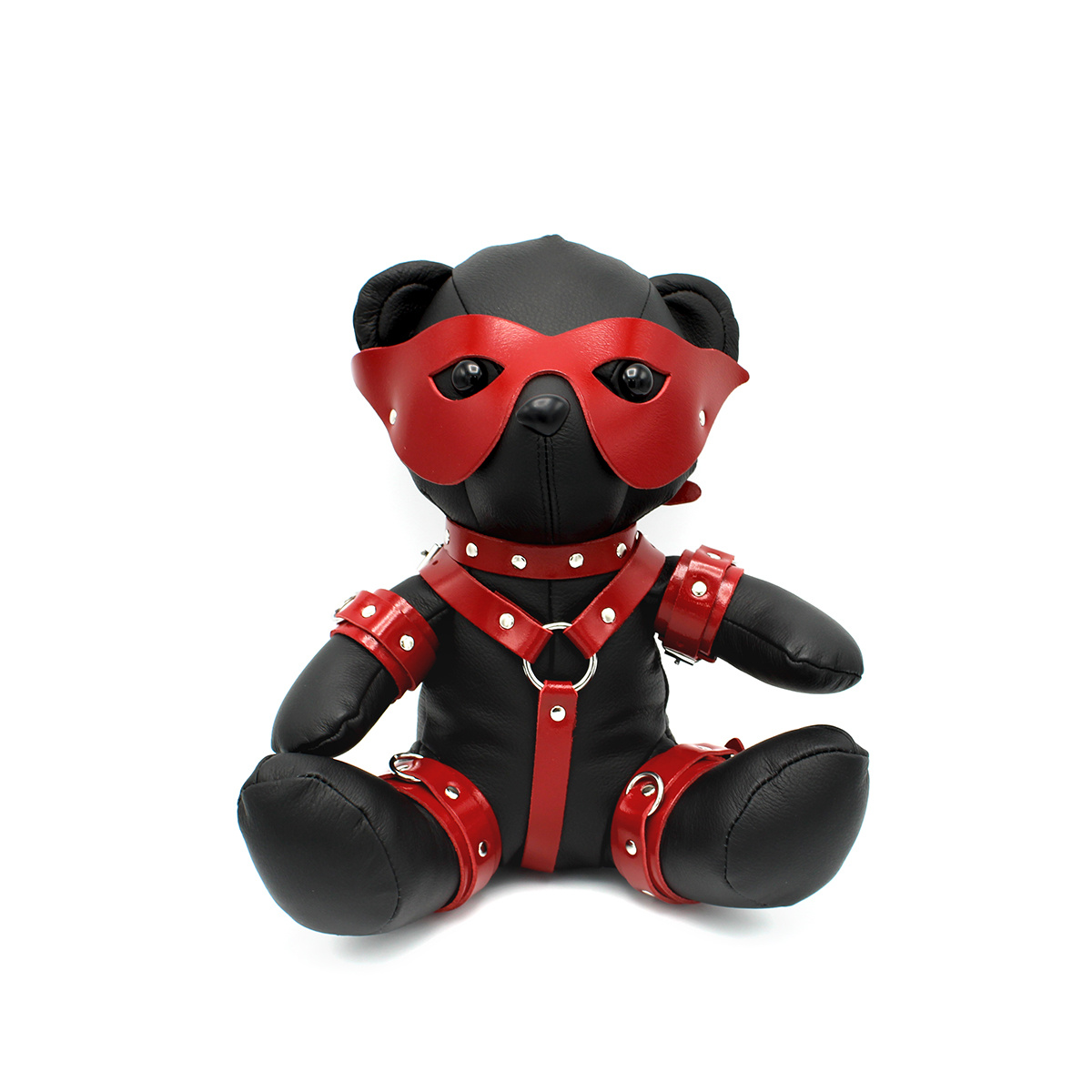 Eddy BDSM Teddy Red – Kinky Leather Bear for Playful Fun