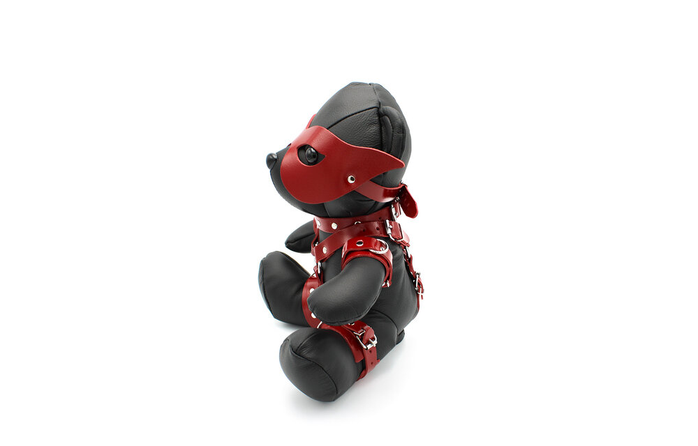 Eddy BDSM Teddy Red – Kinky Leather Bear for Playful Fun