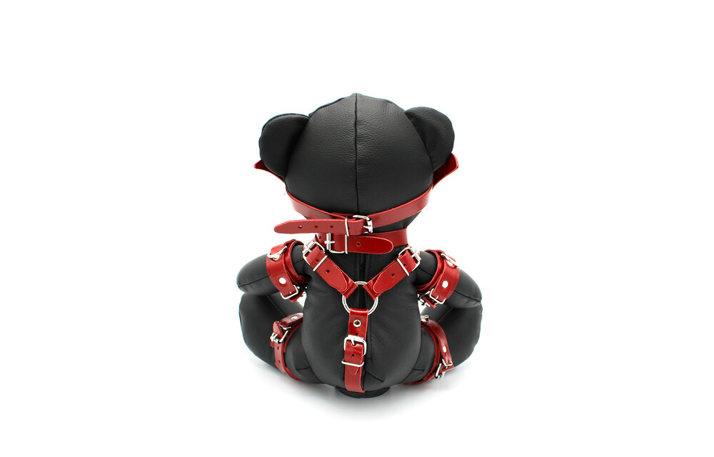 Eddy BDSM Teddy Red – Kinky Leather Bear for Playful Fun