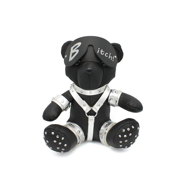 Eddy Bdsm Teddy Silver B-Itch – Stoer & Ondeugend Cadeau