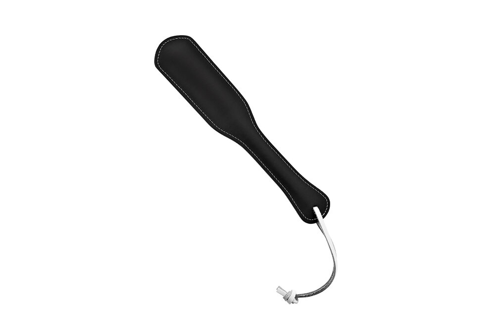 Paddle SLUT! White – Luxury leather BDSM accessory Kiotos