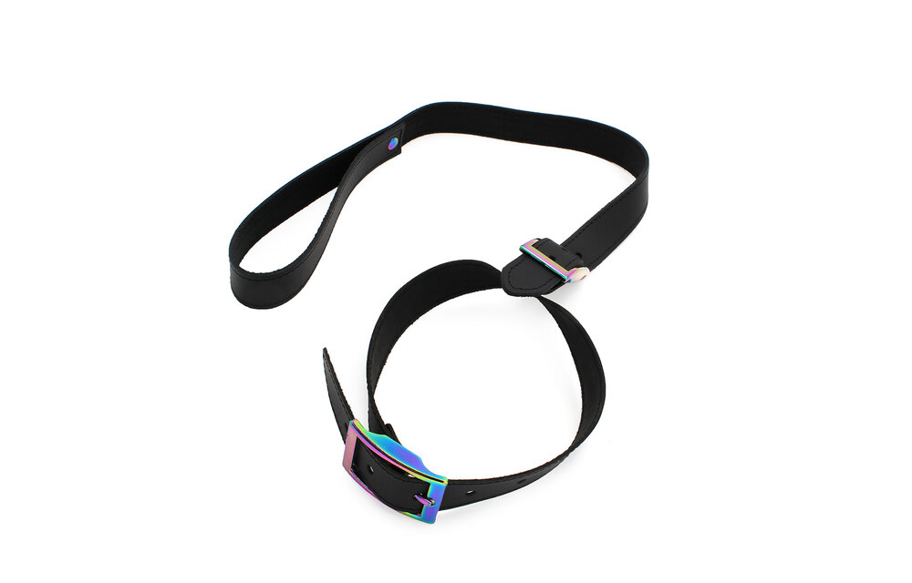 Leather Collar & Belt Rainbow – Adjustable & Stylish