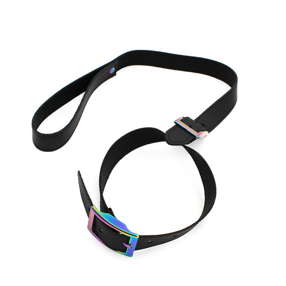 Leather Collar & Belt Rainbow – Adjustable & Stylish