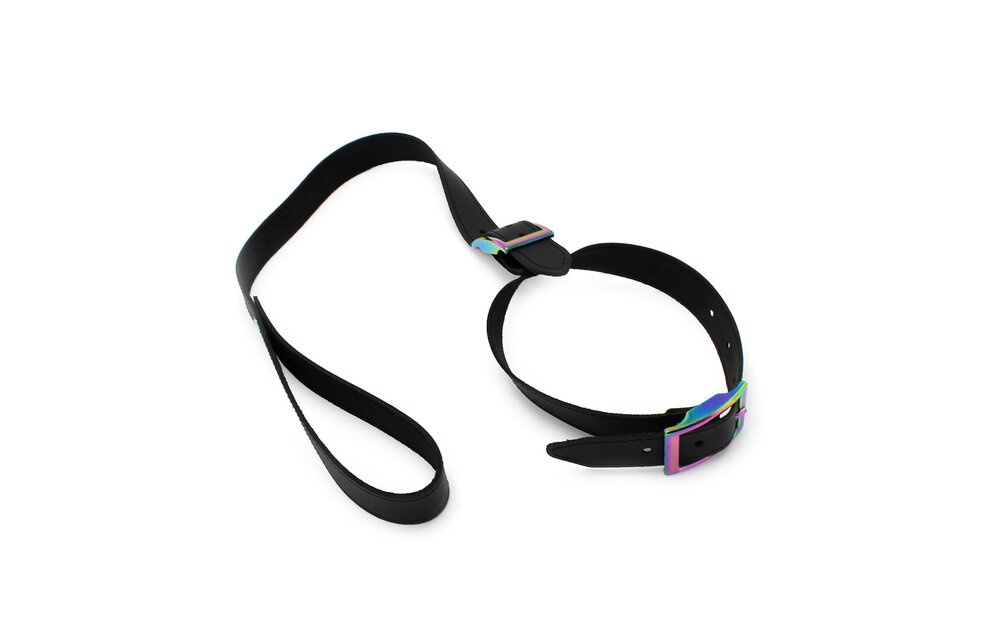 Leather Collar & Belt Rainbow – Adjustable & Stylish