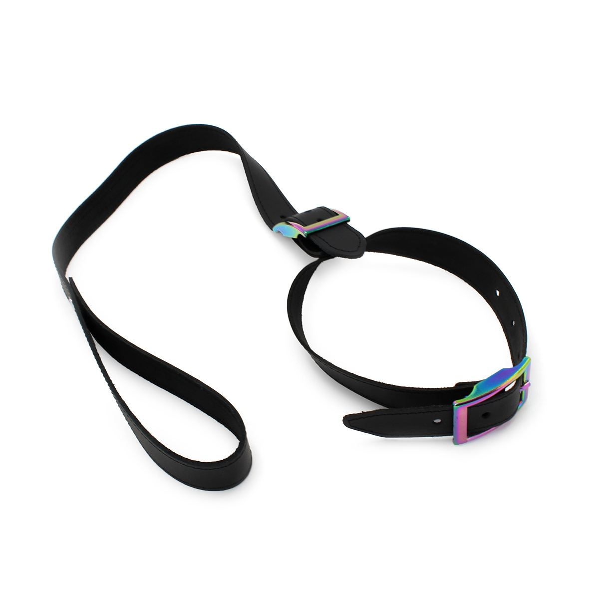 Leather Collar & Belt Rainbow – Adjustable & Stylish
