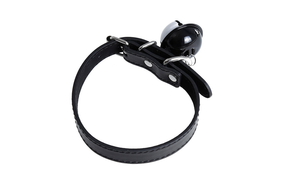 Elegante Zwarte Halsband Met Bel Van Premium Pu-Leer | Kiotos