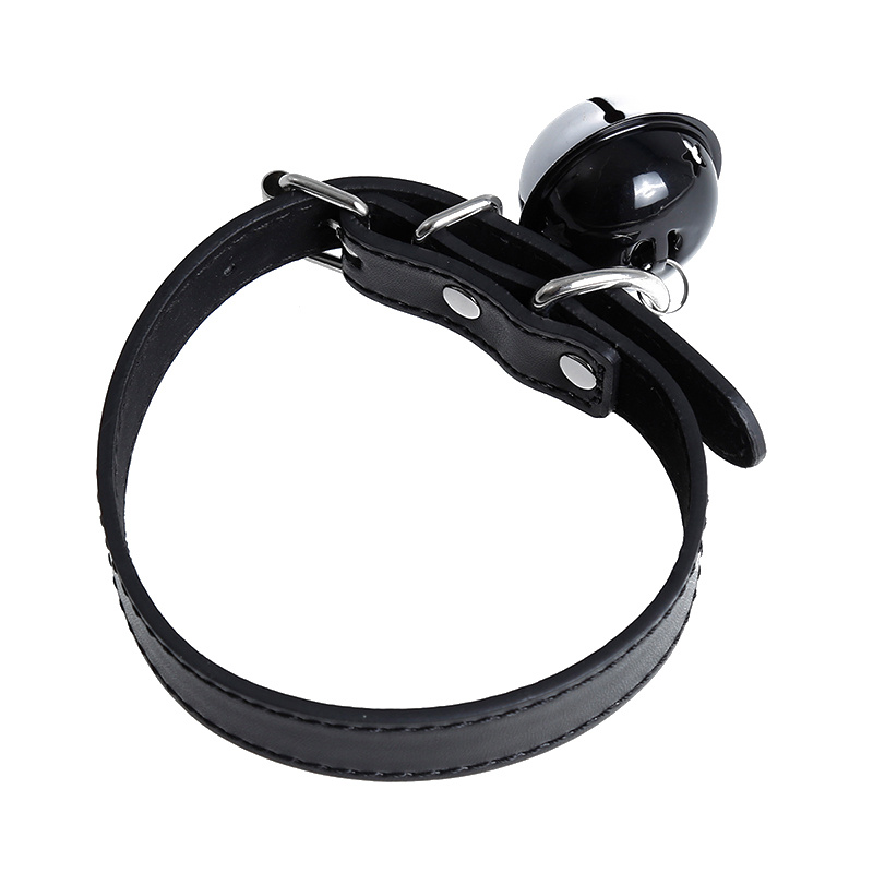 Elegant Black Collar With Bell Made Of Premium PU Leather | Kiotos