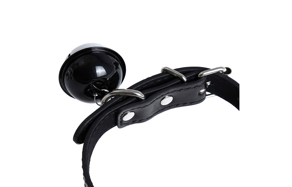 Elegant Black Collar With Bell Made Of Premium PU Leather | Kiotos