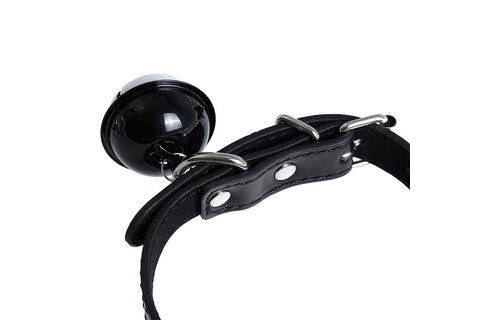 Elegante Zwarte Halsband Met Bel Van Premium Pu-Leer | Kiotos