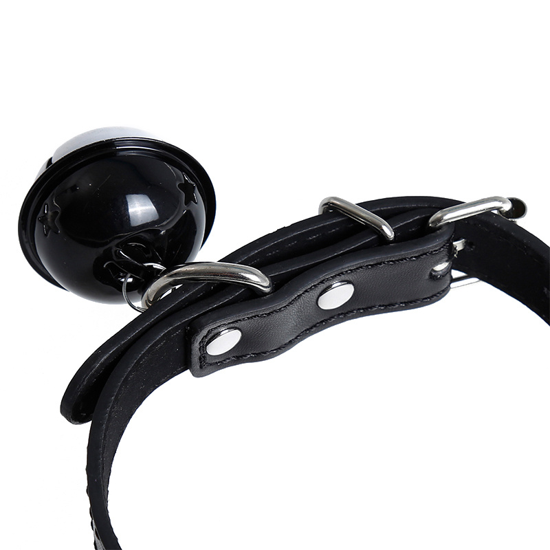 Elegant Black Collar With Bell Made Of Premium PU Leather | Kiotos