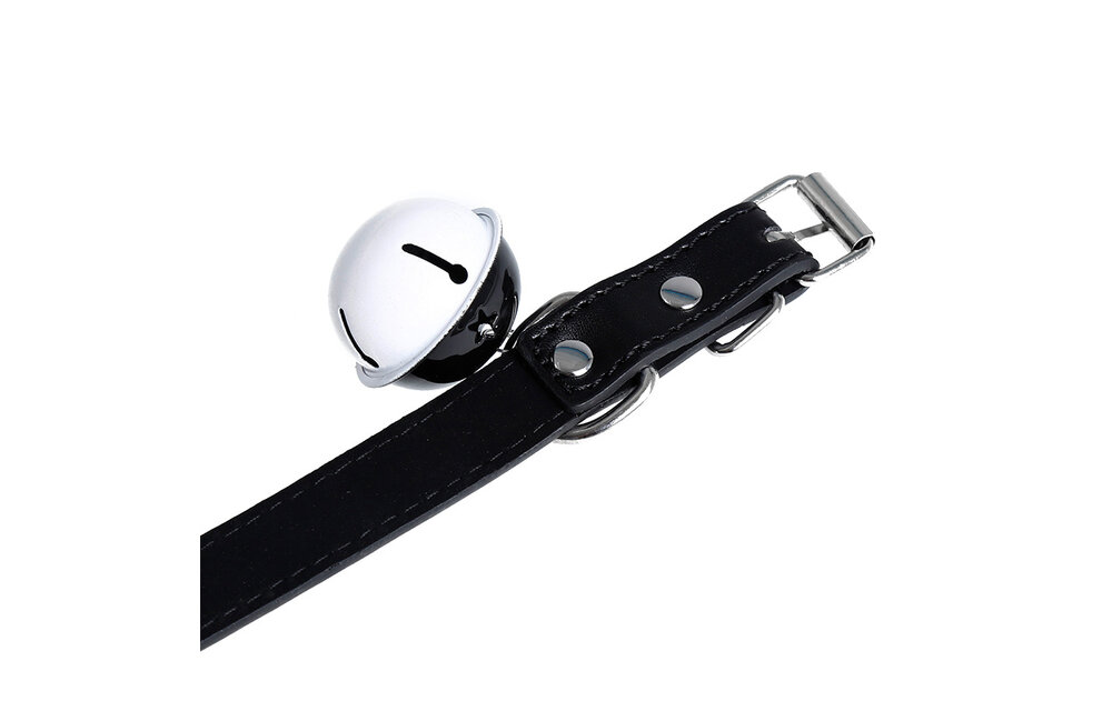 Elegant Black Collar With Bell Made Of Premium PU Leather | Kiotos