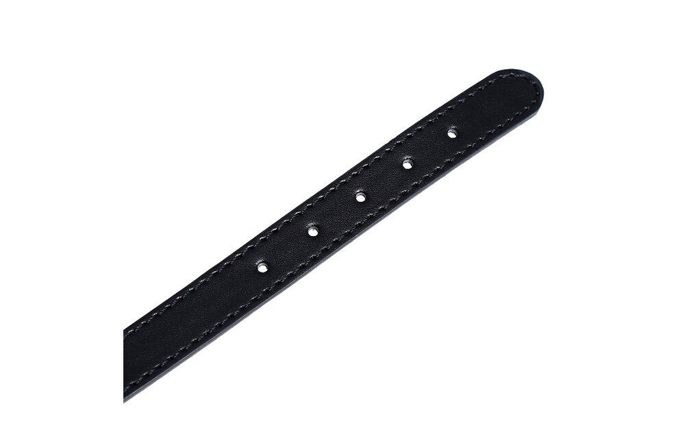 Elegant Black Collar With Bell Made Of Premium PU Leather | Kiotos