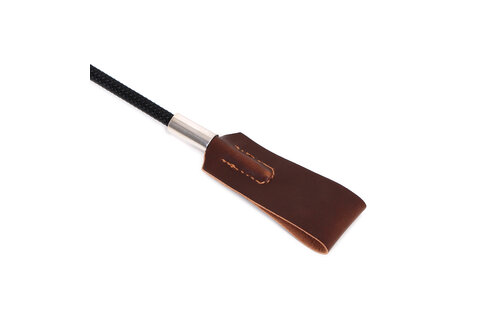 Schwarze PU-Peitsche 44,5 cm | Stilvolles & kinky Accessoire