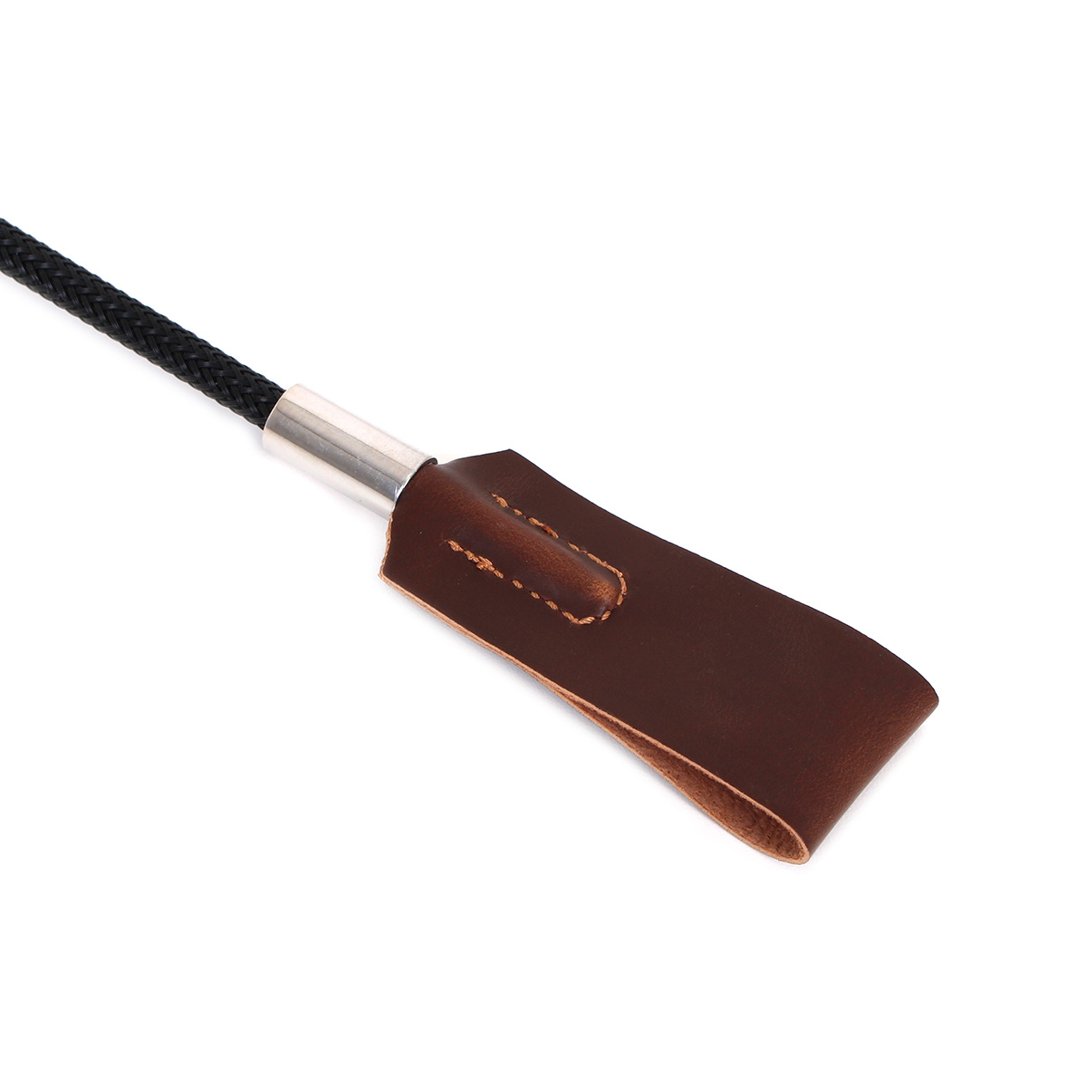 Schwarze PU-Peitsche 44,5 cm | Stilvolles & kinky Accessoire