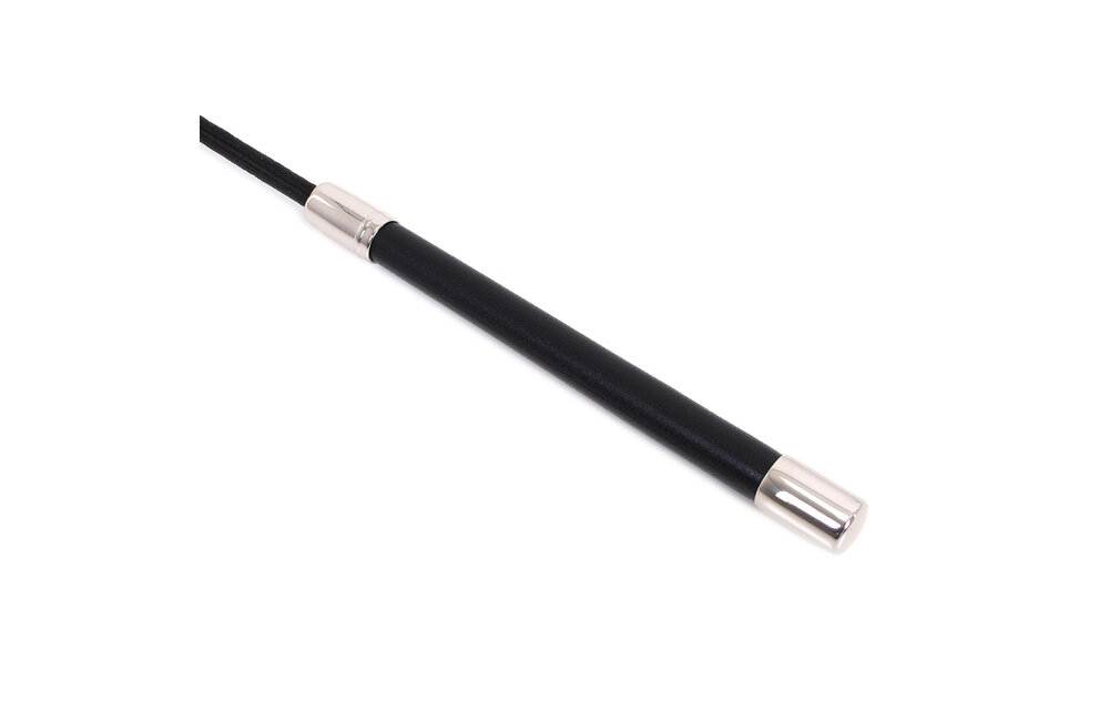 Elegant black PU whip 51 cm | Kiotos Leather powerful