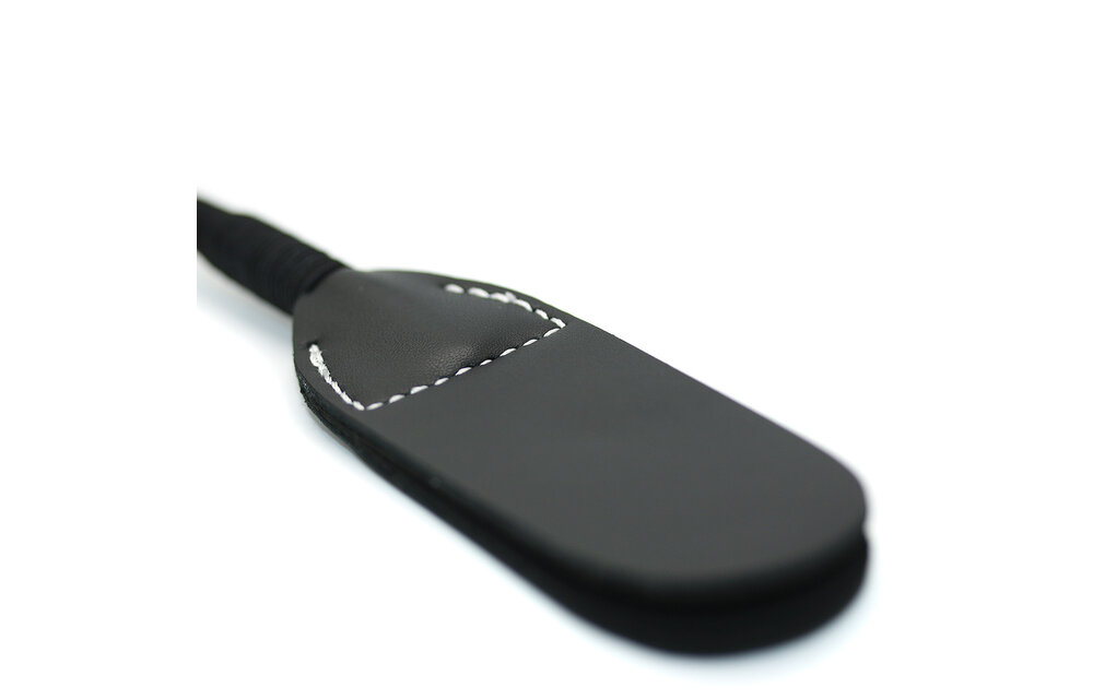 Elegant black PU whip 51 cm | Kiotos Leather powerful