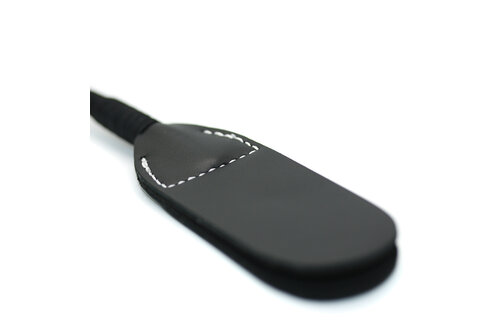 Elegant black PU whip 51 cm | Kiotos Leather powerful