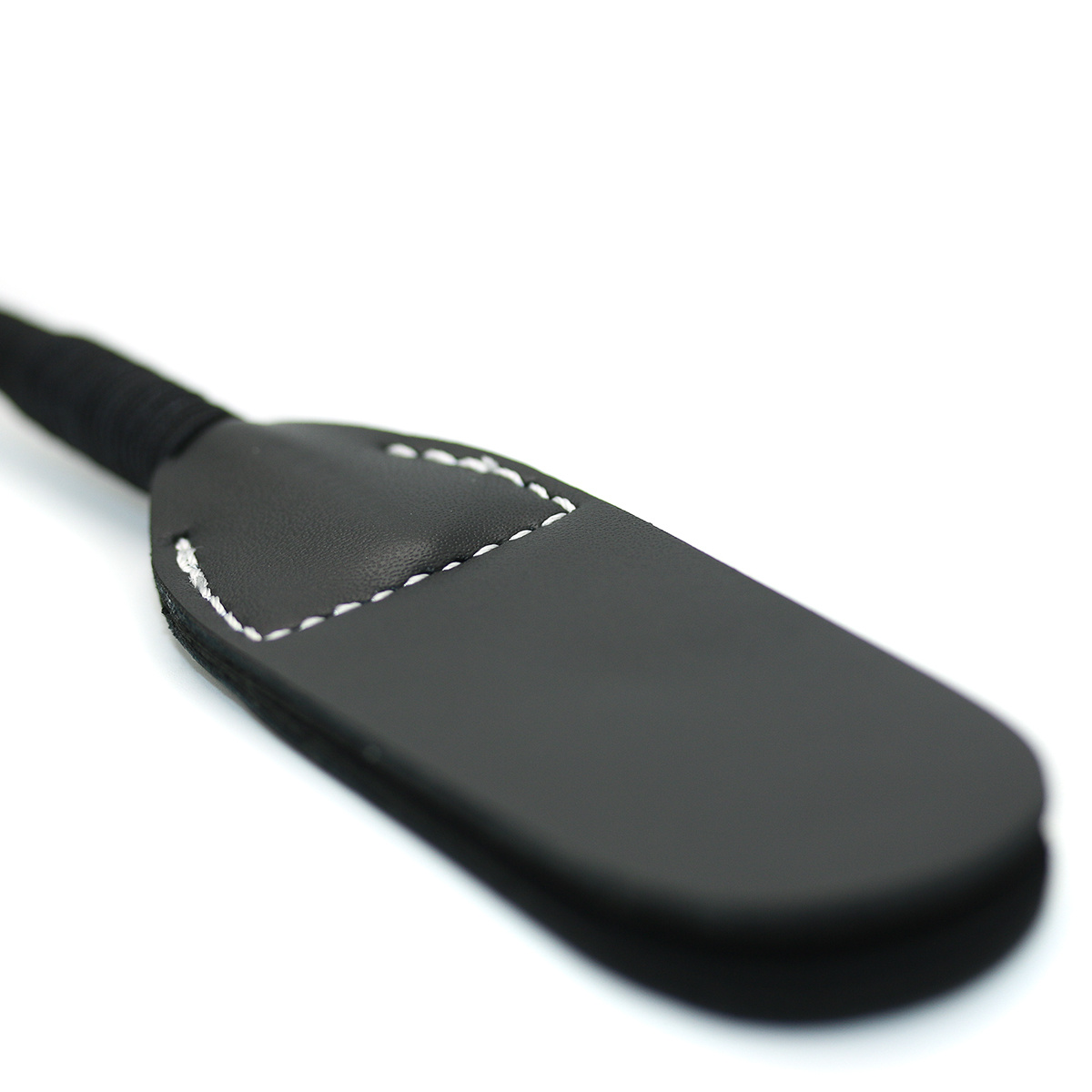 Elegant black PU whip 51 cm | Kiotos Leather powerful