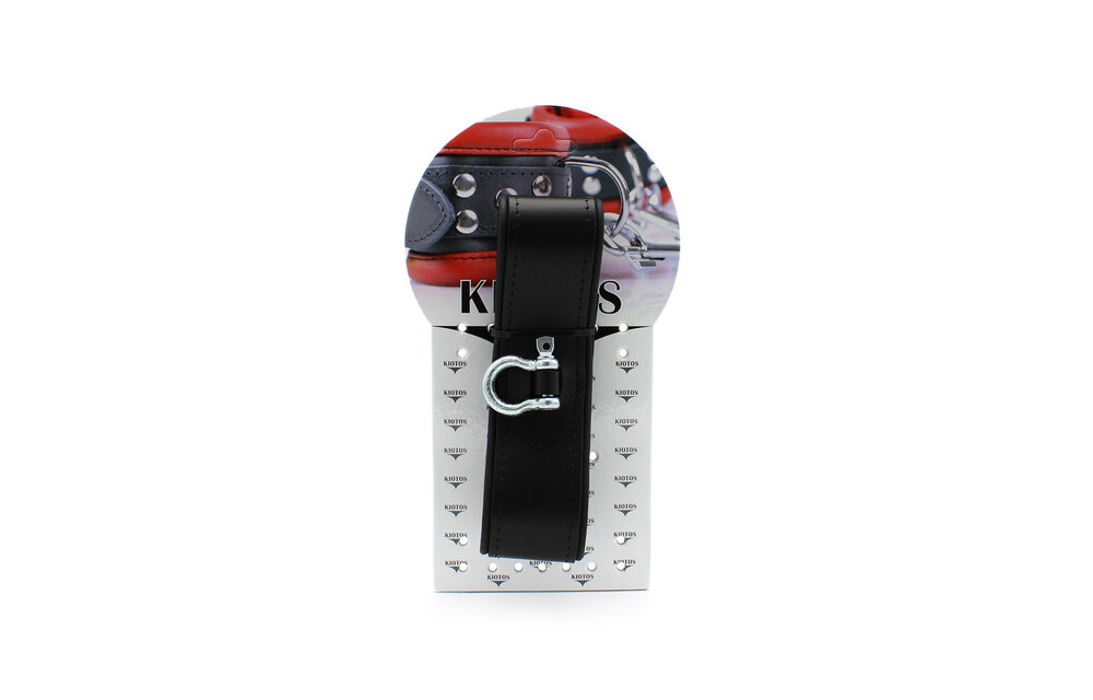 Leren Halsband Met Metalen Beugel & Verstelbare Drukknopen