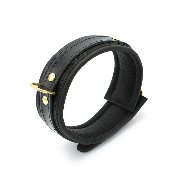 Glanzende Zwarte Leren Bdsm-Halsband | Stijl & Comfort