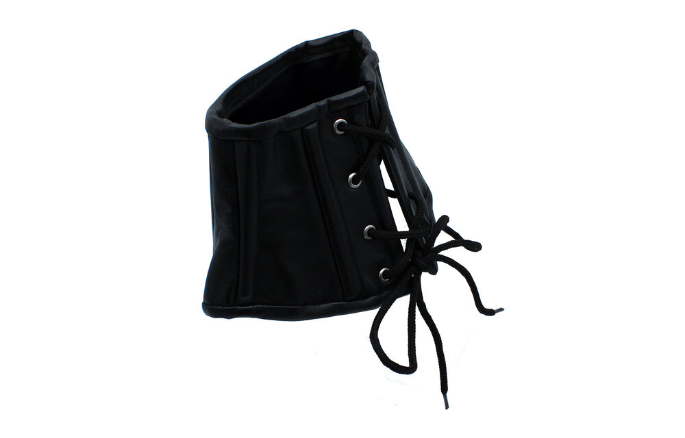 Black Leather Corset Collar With Laces - Stylish & Comfortable