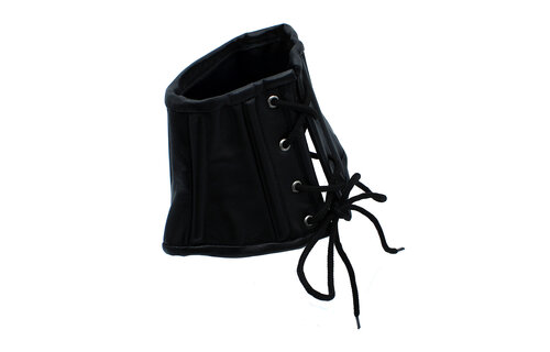 Black Leather Corset Collar With Laces - Stylish & Comfortable