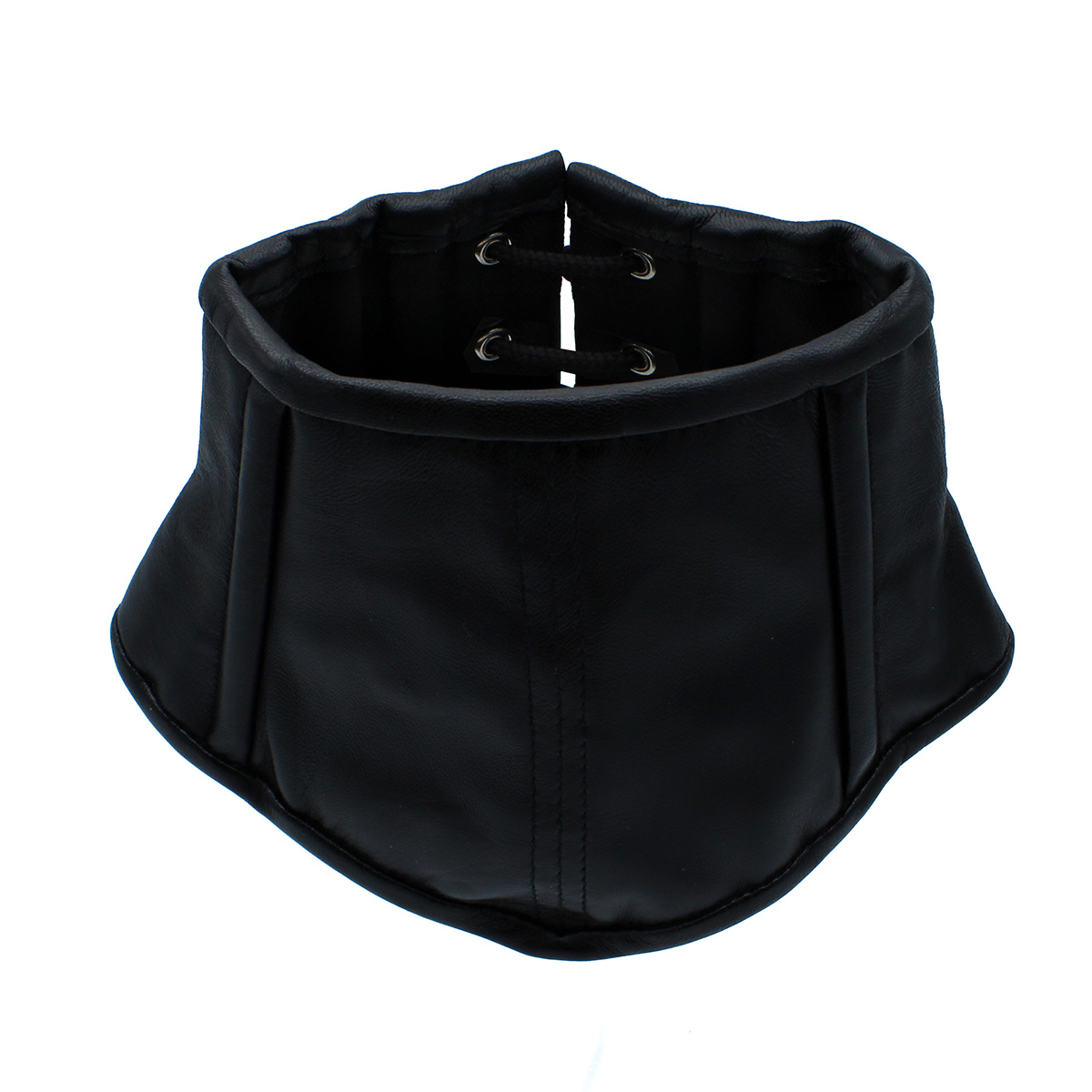 Black Leather Corset Collar With Laces - Stylish & Comfortable