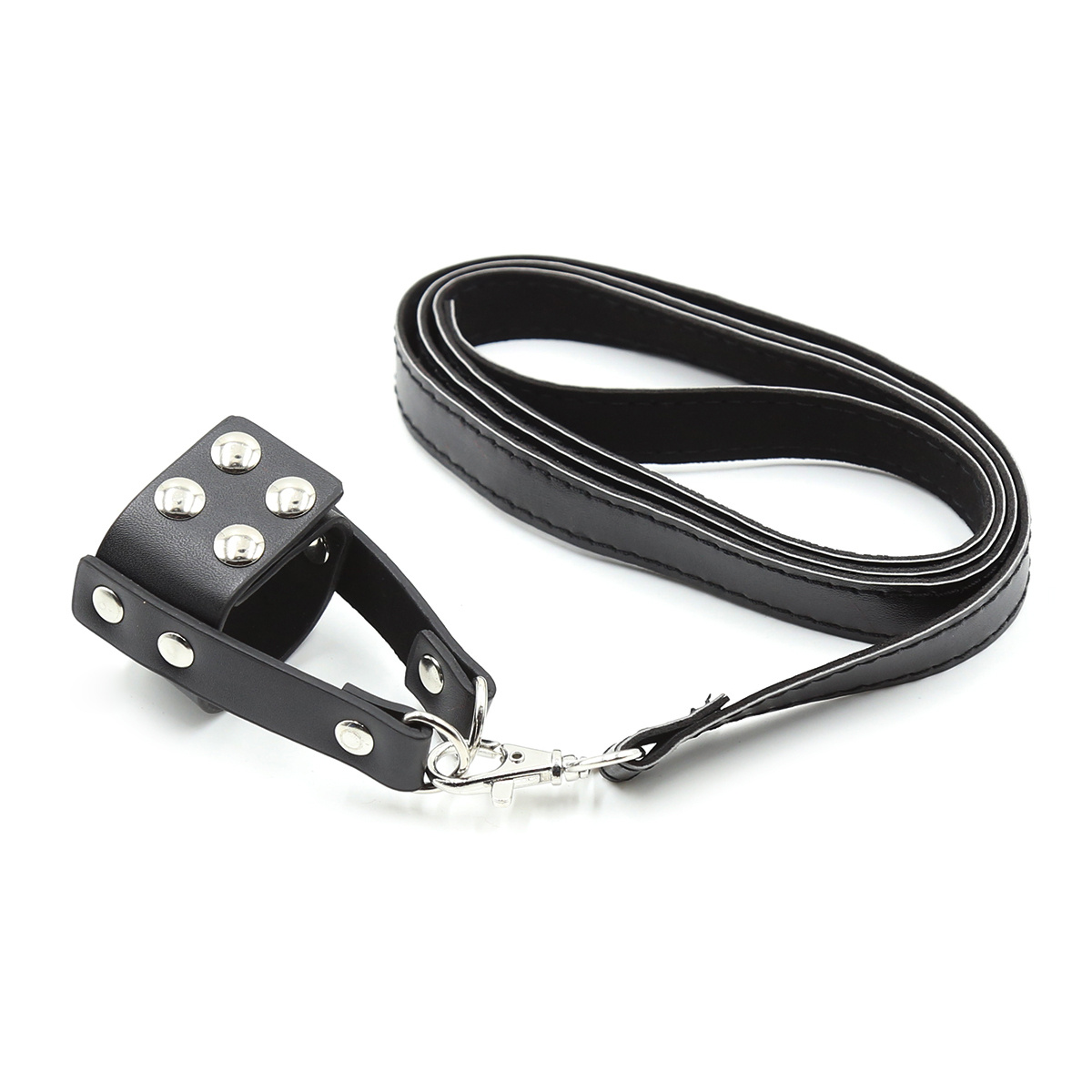 PU leather cock ring with strap 115 cm – Vegan & Cool