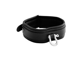 Black Leather BDSM Collar With Metal Buckle | Kiotos Leather
