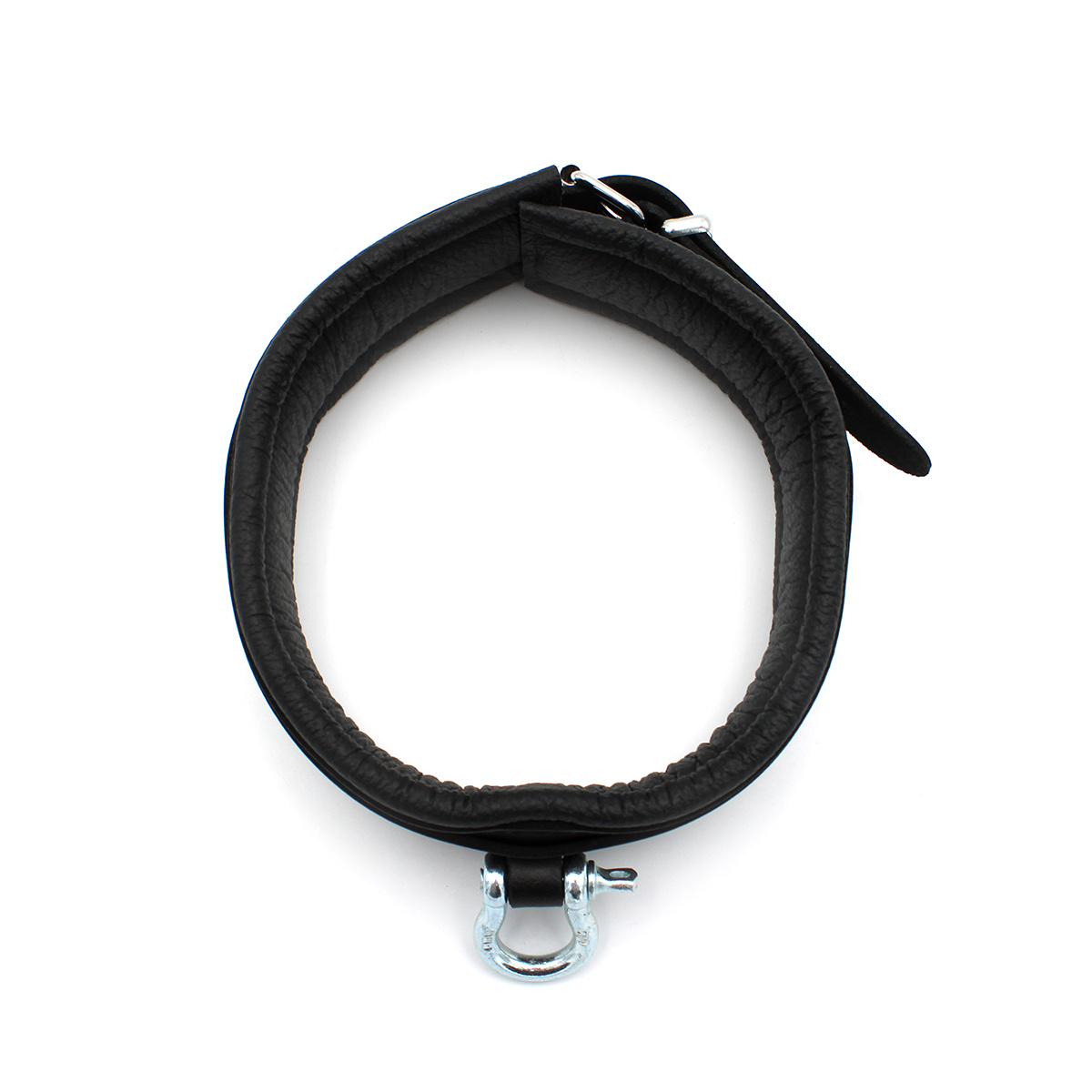 Black Leather BDSM Collar With Metal Buckle | Kiotos Leather