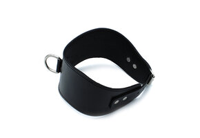 Black Leather Collar 54 cm With D-Ring – Stylish & Comfortable