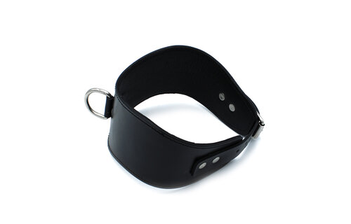 Black Leather Collar 54 cm With D-Ring – Stylish & Comfortable