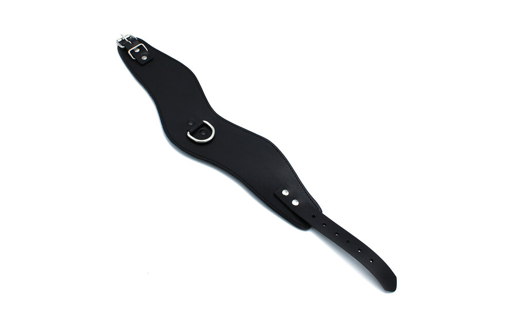 Black Leather Collar 54 cm With D-Ring – Stylish & Comfortable