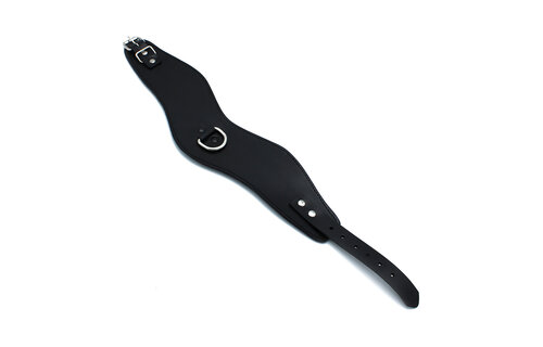 Black Leather Collar 54 cm With D-Ring – Stylish & Comfortable