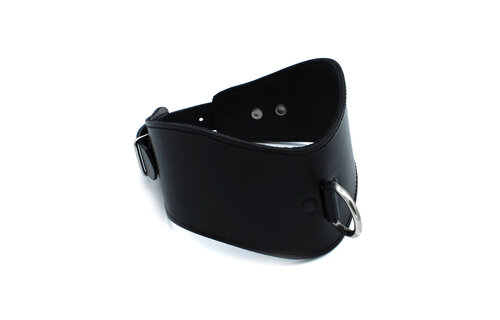Black Leather Collar 54 cm With D-Ring – Stylish & Comfortable