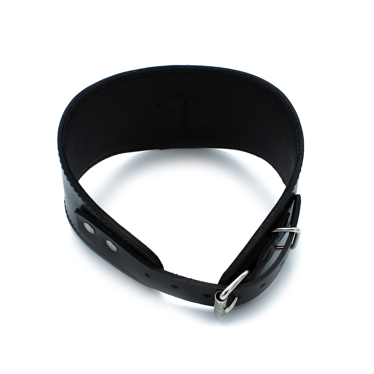 Black Leather Collar 54 cm With D-Ring – Stylish & Comfortable
