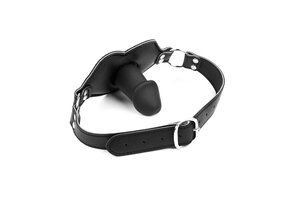 Big Lips Penis Gag Black | Adjustable Comfortable Mouth Gag