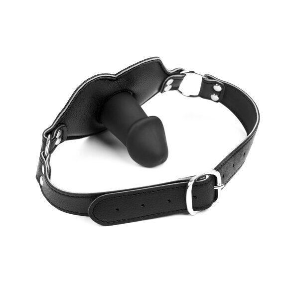 Big Lips Penis Gag Black | Adjustable Comfortable Mouth Gag