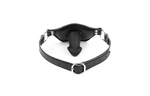 Big Lips Penis Gag Black | Adjustable Comfortable Mouth Gag