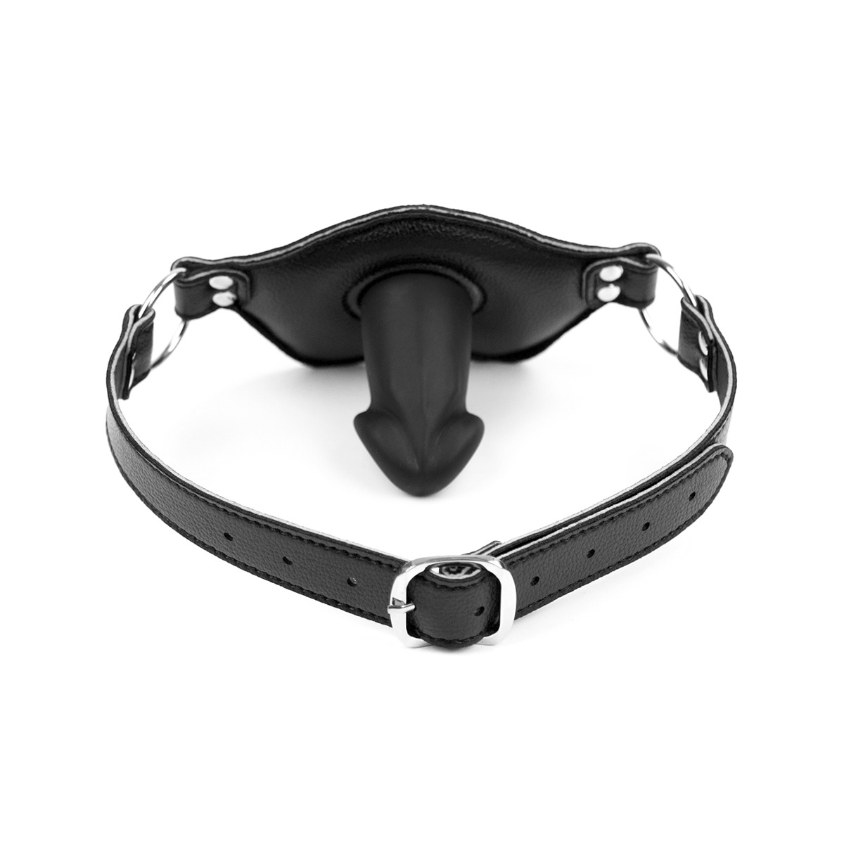 Big Lips Penis Gag Schwarz | Verstellbarer, bequemer Mundknebel