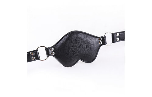 Big Lips Penis Gag Black | Adjustable Comfortable Mouth Gag