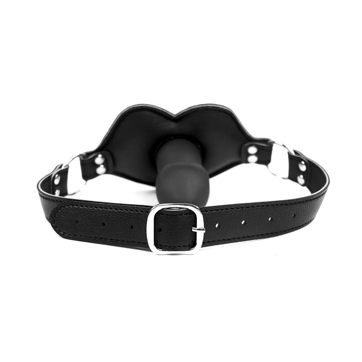 Big Lips Penis Gag Black | Adjustable Comfortable Mouth Gag